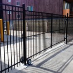 Roll Away Ornamental Iron Gate